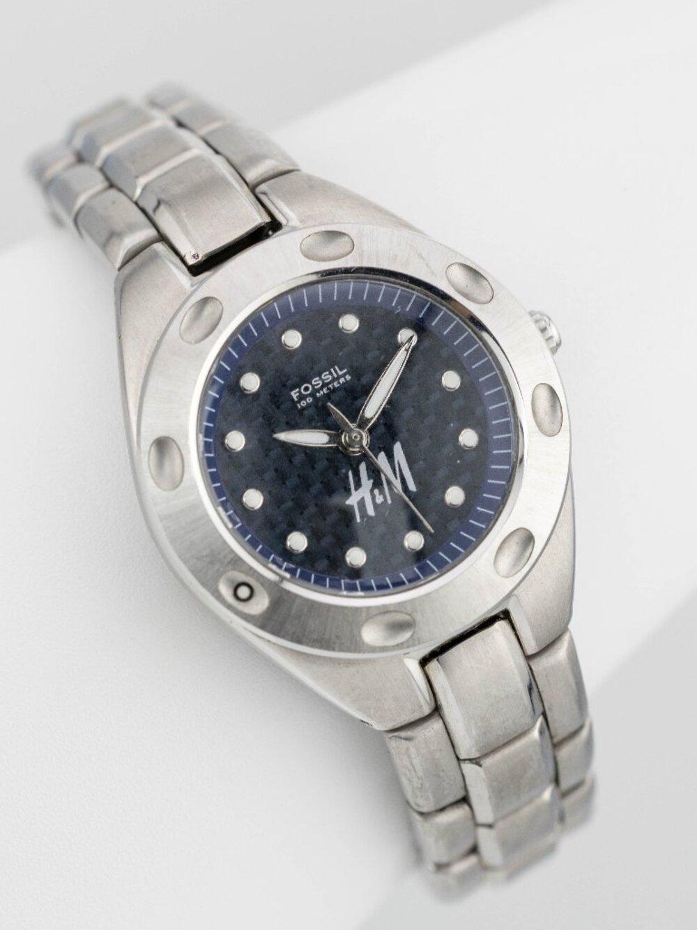 Fossil PR-5099 Women’s H&M Blue Dial Quartz Analog Watch Fresh Battery